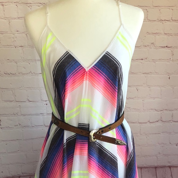 New Look Dresses & Skirts - [New Look] Multi striped handkerchief dress SM